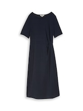 Ausgewählt, Scuba Midi-Kleid mit Knoten-Detail von Tom Tailor, blau