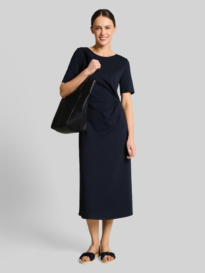 Scuba Midi-Kleid mit Knoten-Detail von Women, sky captain blue