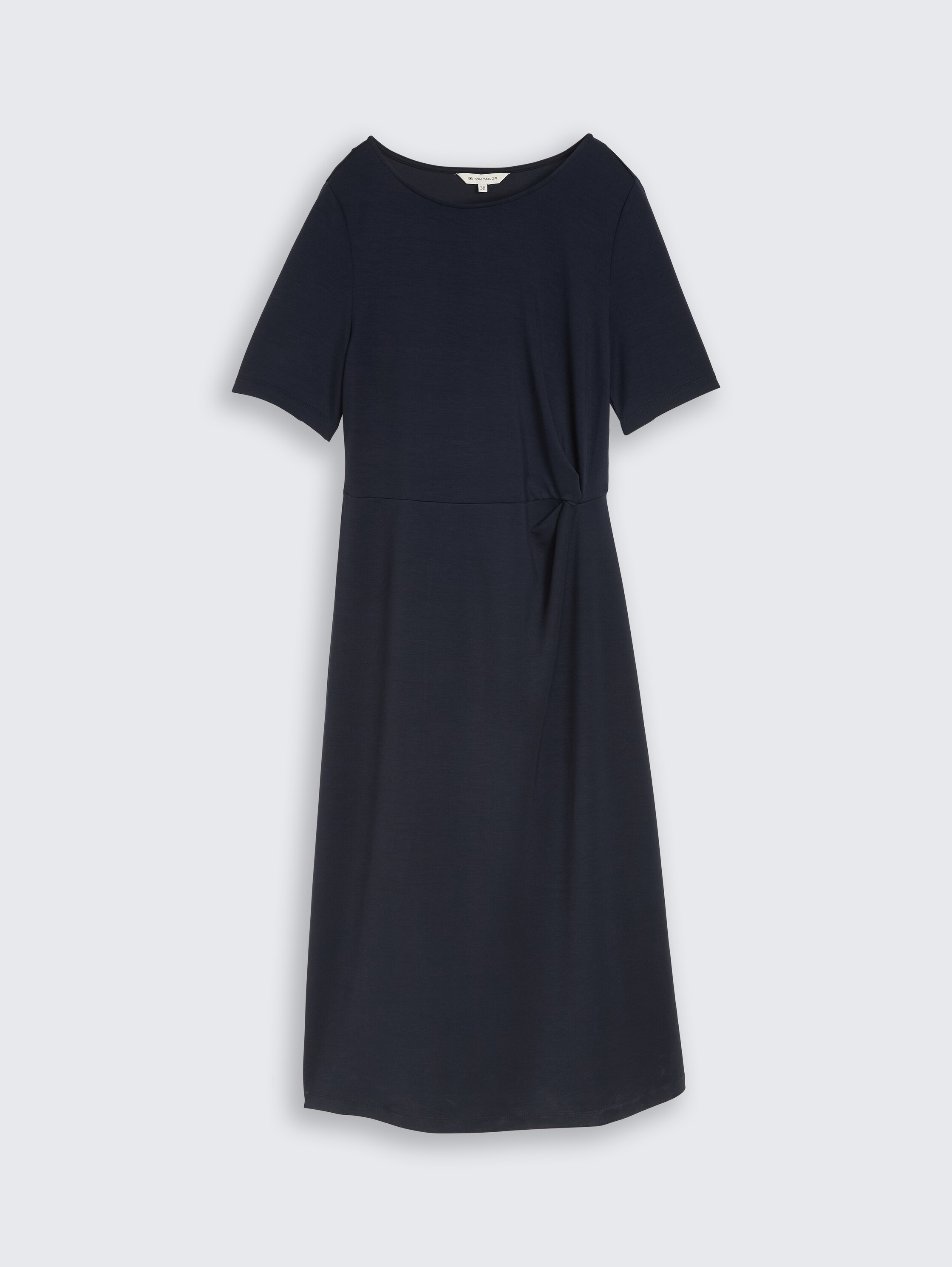 Scuba Midi-Kleid mit Knoten-Detail - sky_captain_blue_1 - 