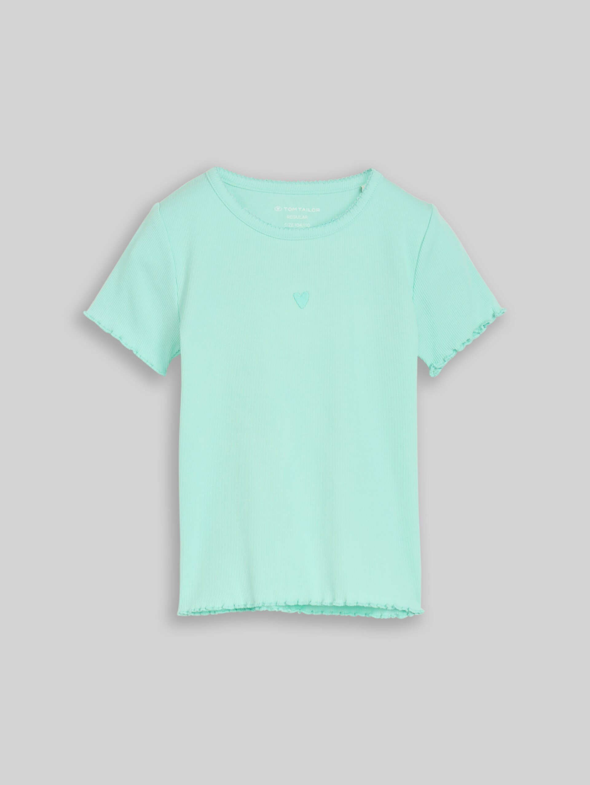 T-shirt with embroidery - Light Mint - Front product view
