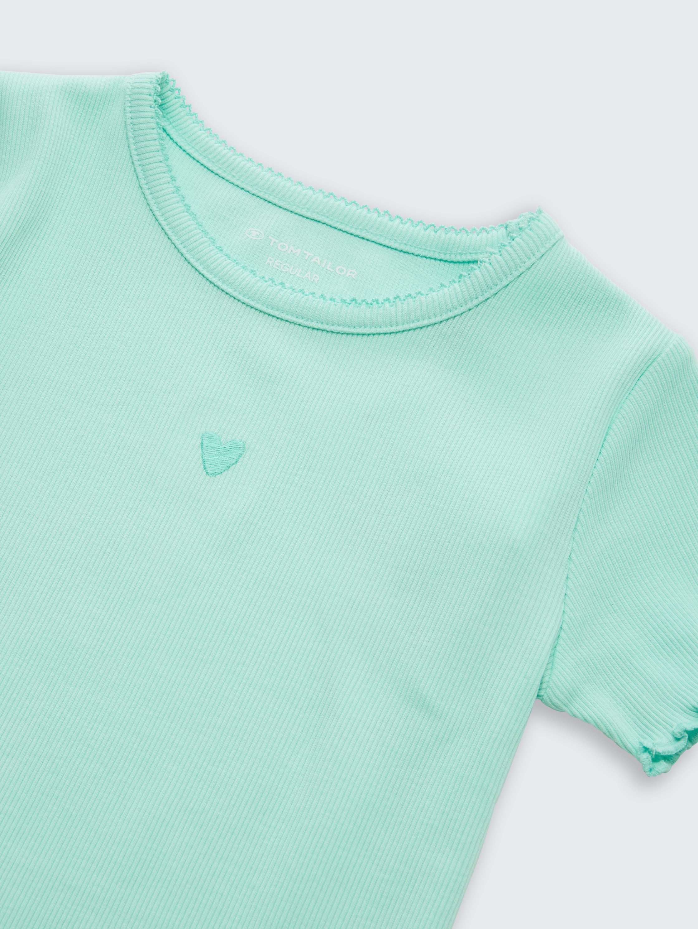 T-shirt avec broderie - Light Mint - Vue détaillée du modèle