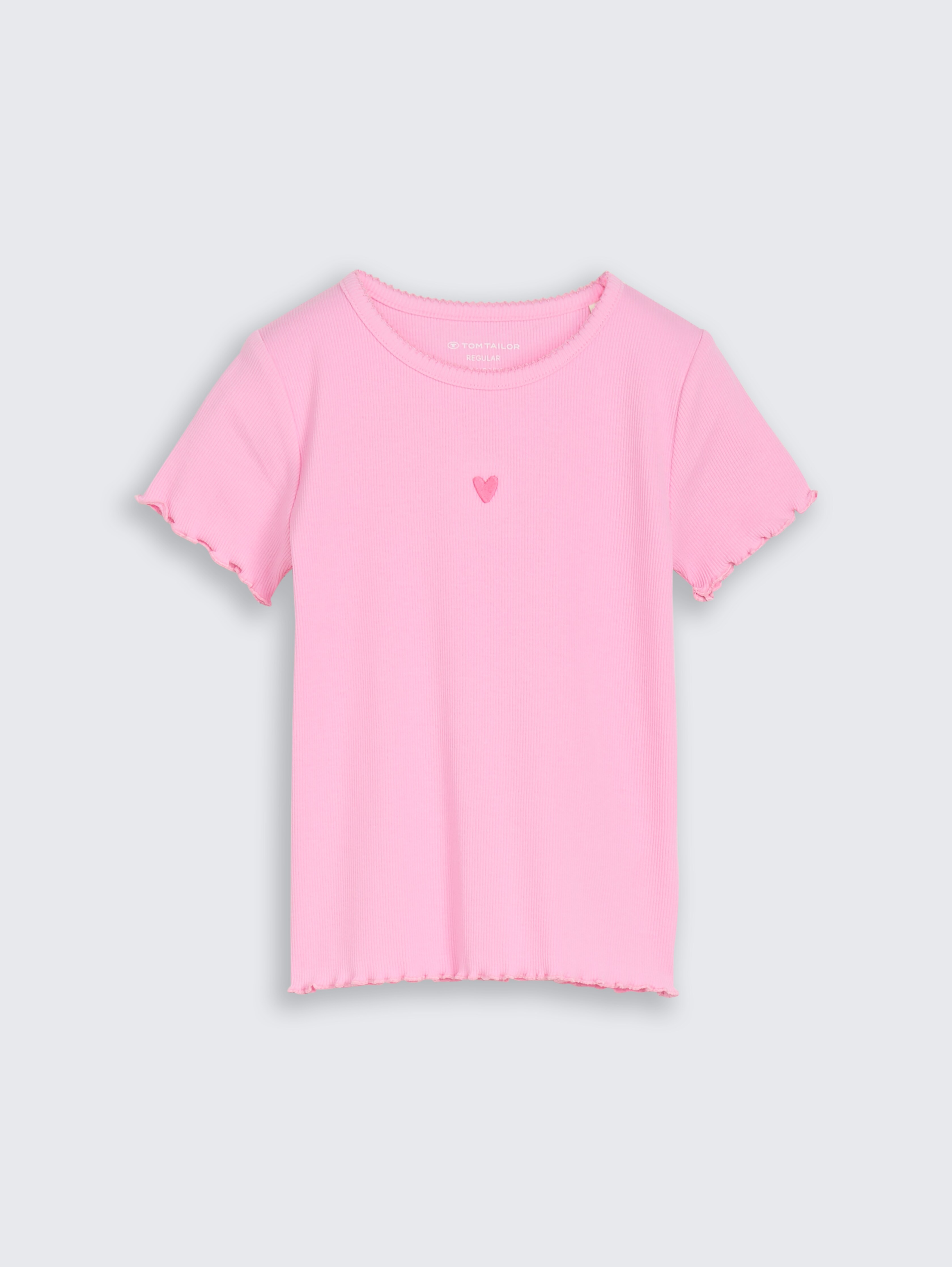 T-Shirt mit Stickerei von Mini Girls, lovely pink