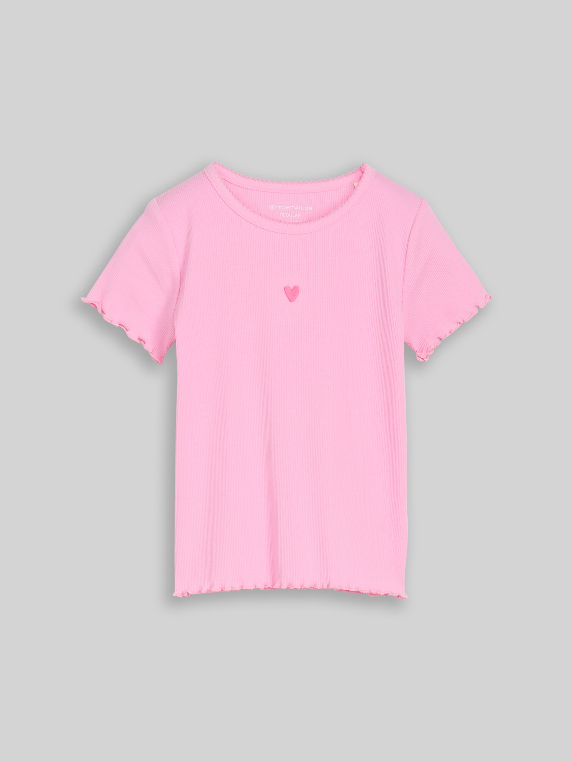 T-shirt with embroidery - lovely pink - Front product view