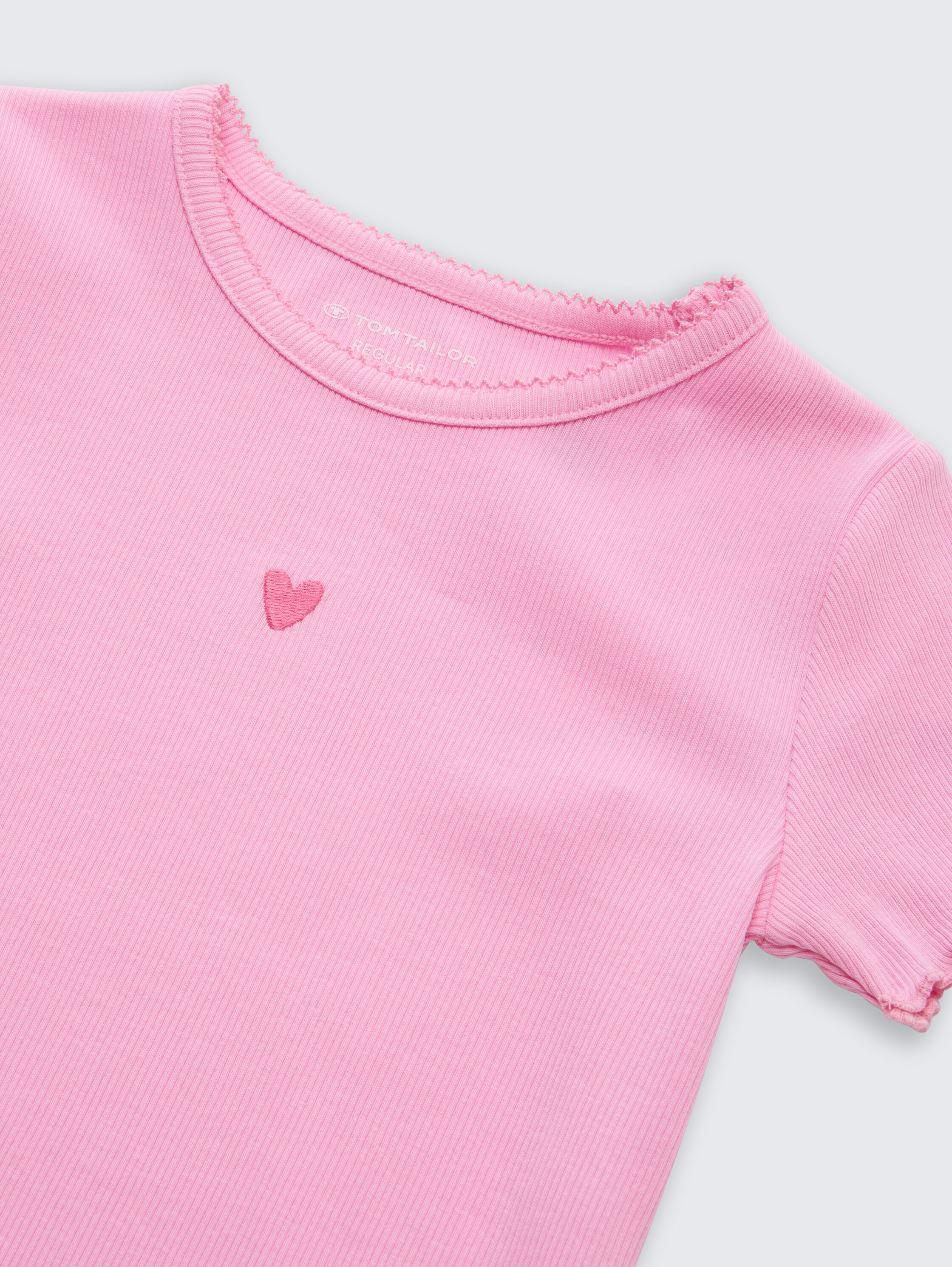 T-shirt avec broderie - lovely pink - Vue détaillée du modèle