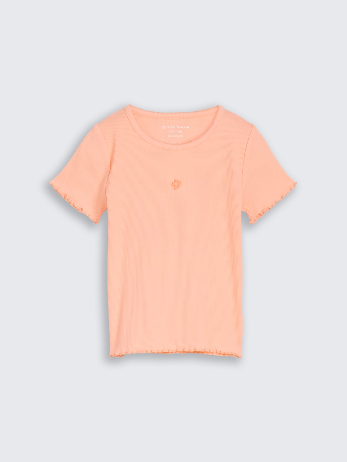 T-Shirt mit Stickerei - peach bloom - Vorder-Produkt-Ansicht