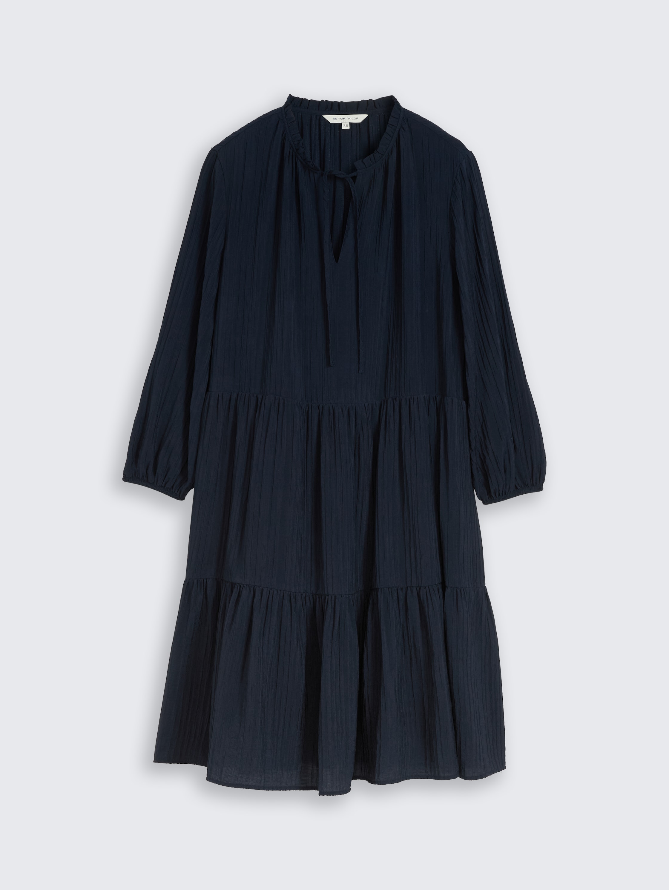 Crinkle Kleid mit Volants - sky captain blue - Vorder-Produkt-Ansicht