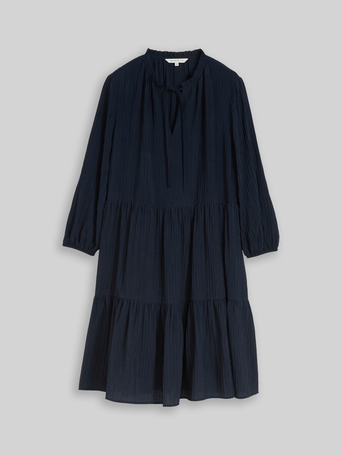 Crinkle jurk met volants door Women, sky captain blue