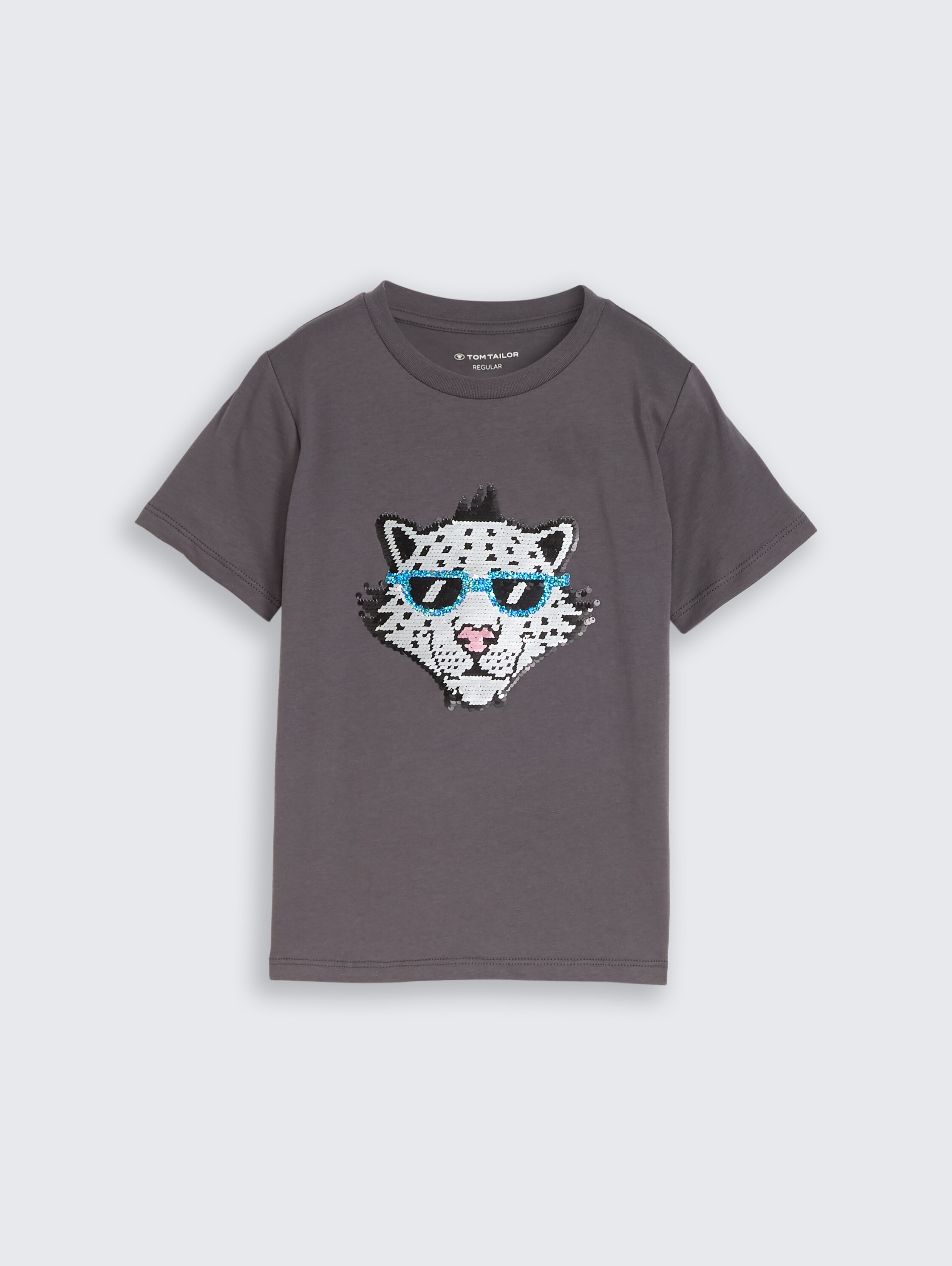 T-shirt à paillettes réversibles - dark urban grey - Vue de face du produit