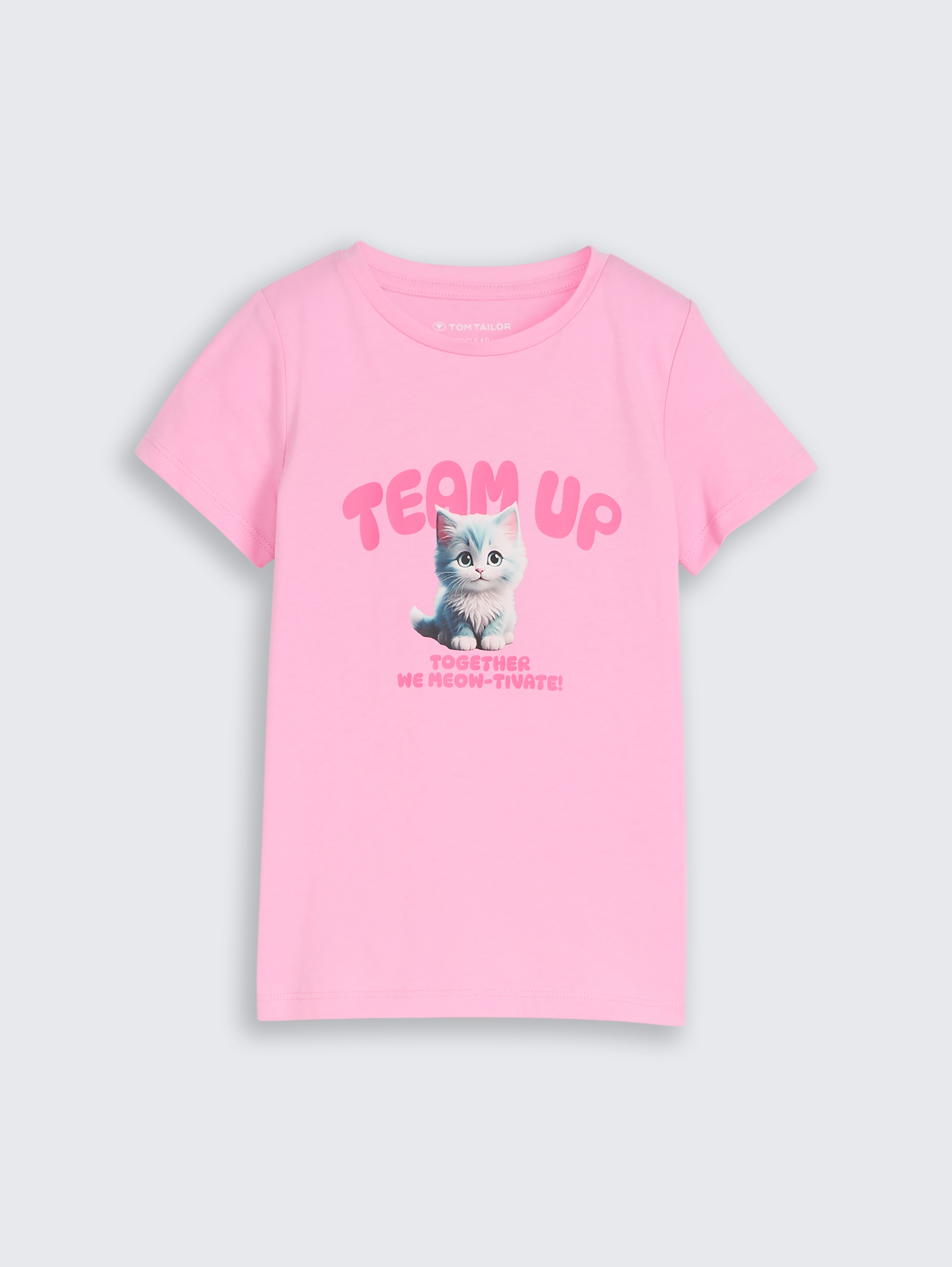 T-Shirt mit Foto-Print von Mini Girls, lovely pink