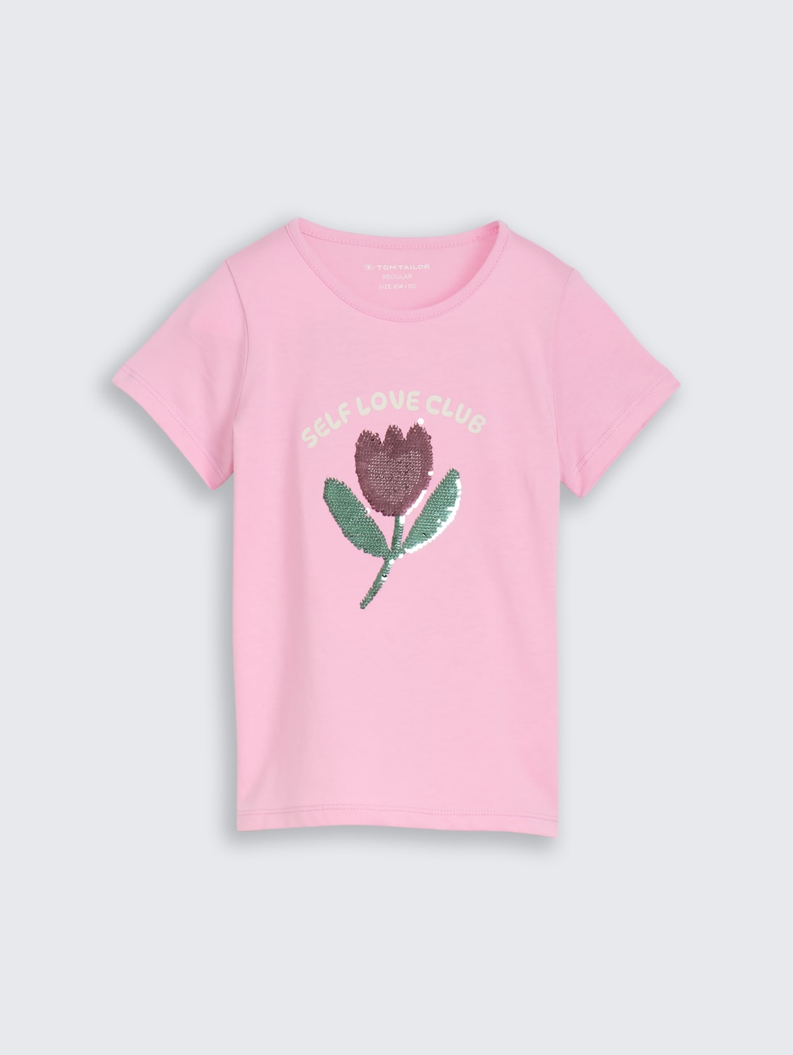 T-Shirt mit Wendepailletten - lovely pink - Vorder-Produkt-Ansicht