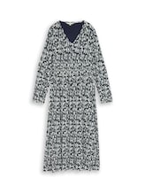 Ausgewählt, Crinkle Midi-Kleid mit Muster von Tom Tailor, blau