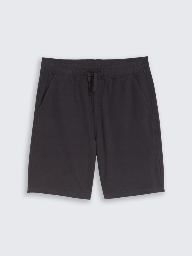 Basic sweatshort door Teen Boys, coal grey