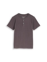 Ausgewählt, Henley T-Shirt aus Baumwolle von Tom Tailor, grau