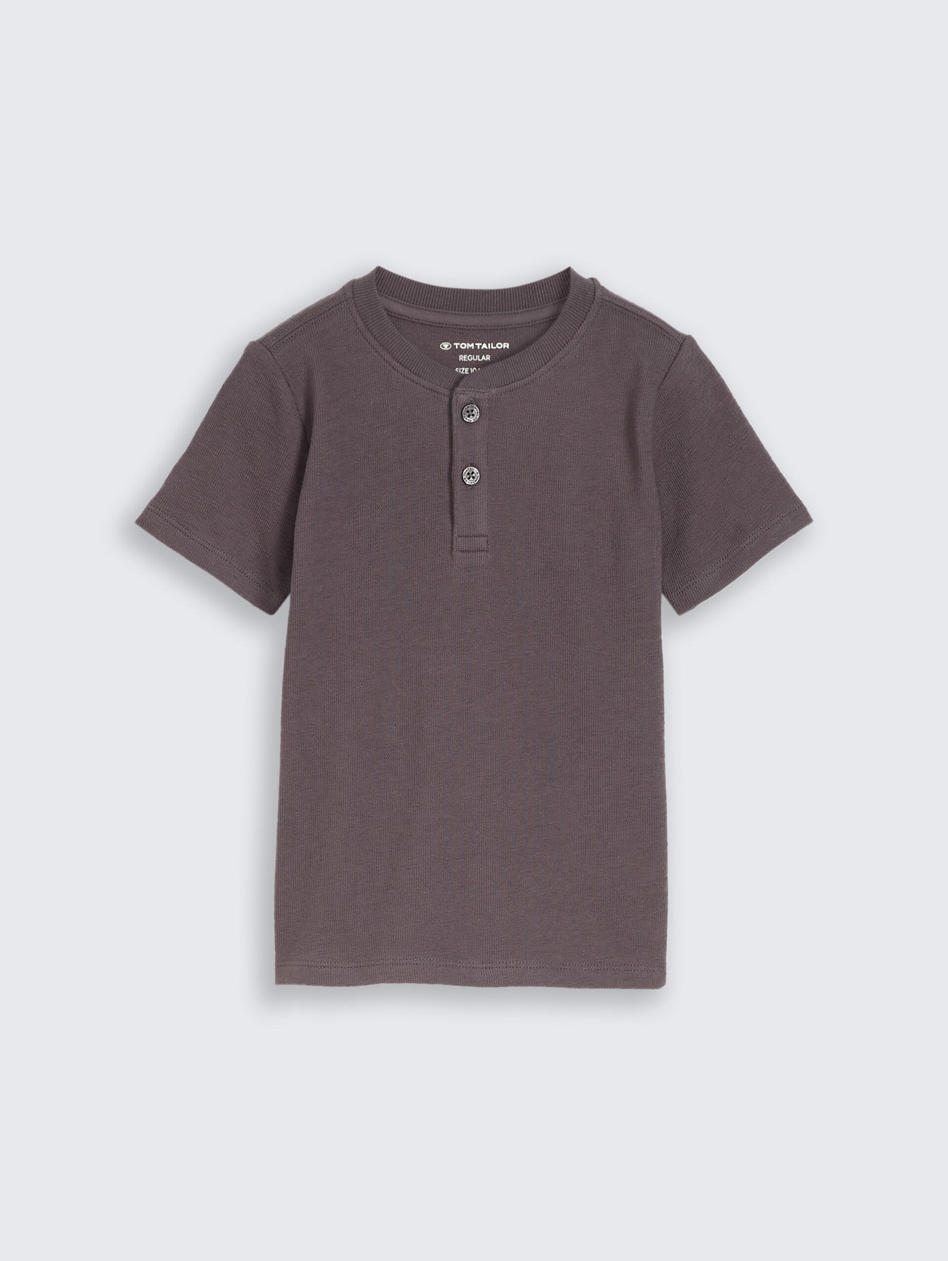 Henley T-Shirt aus Baumwolle - dark urban grey - Vorder-Produkt-Ansicht