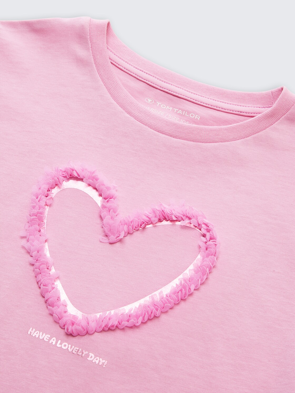 Oversize T-Shirt mit Tüll-Detail - lovely pink - Detail-Model-Ansicht