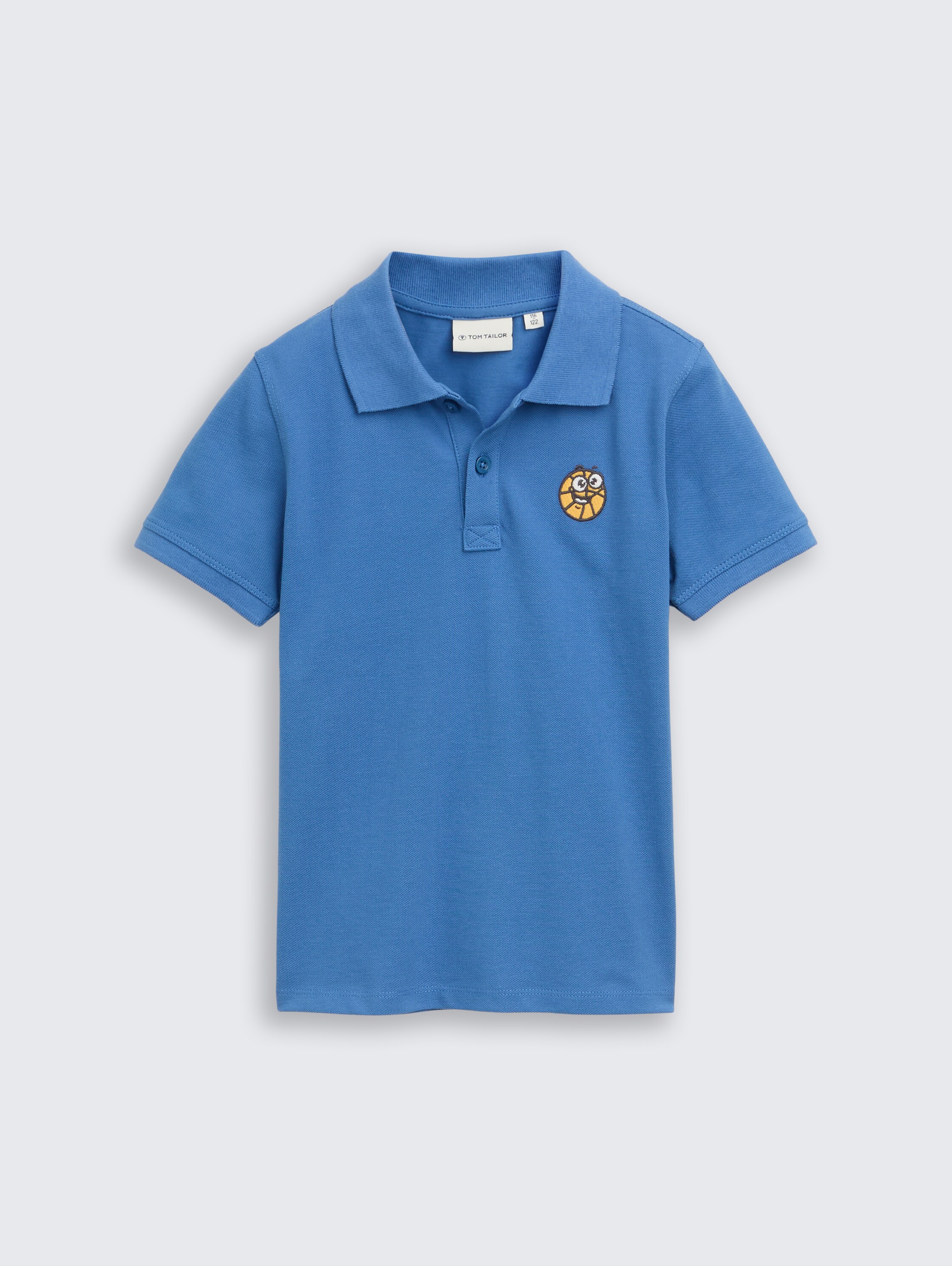 Cotton piqué polo shirt - Federal Blue