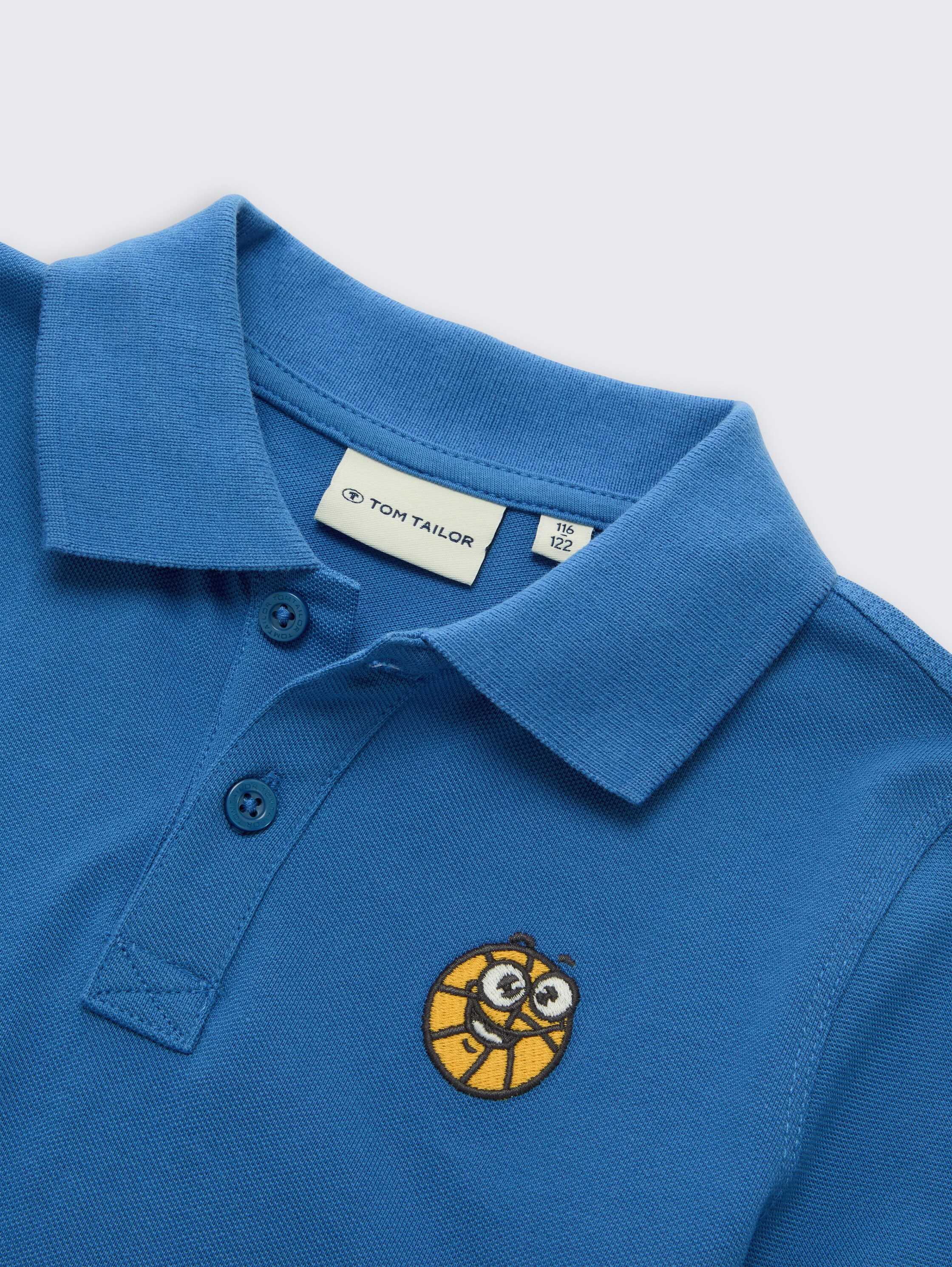 Cotton piqué polo shirt - Federal Blue