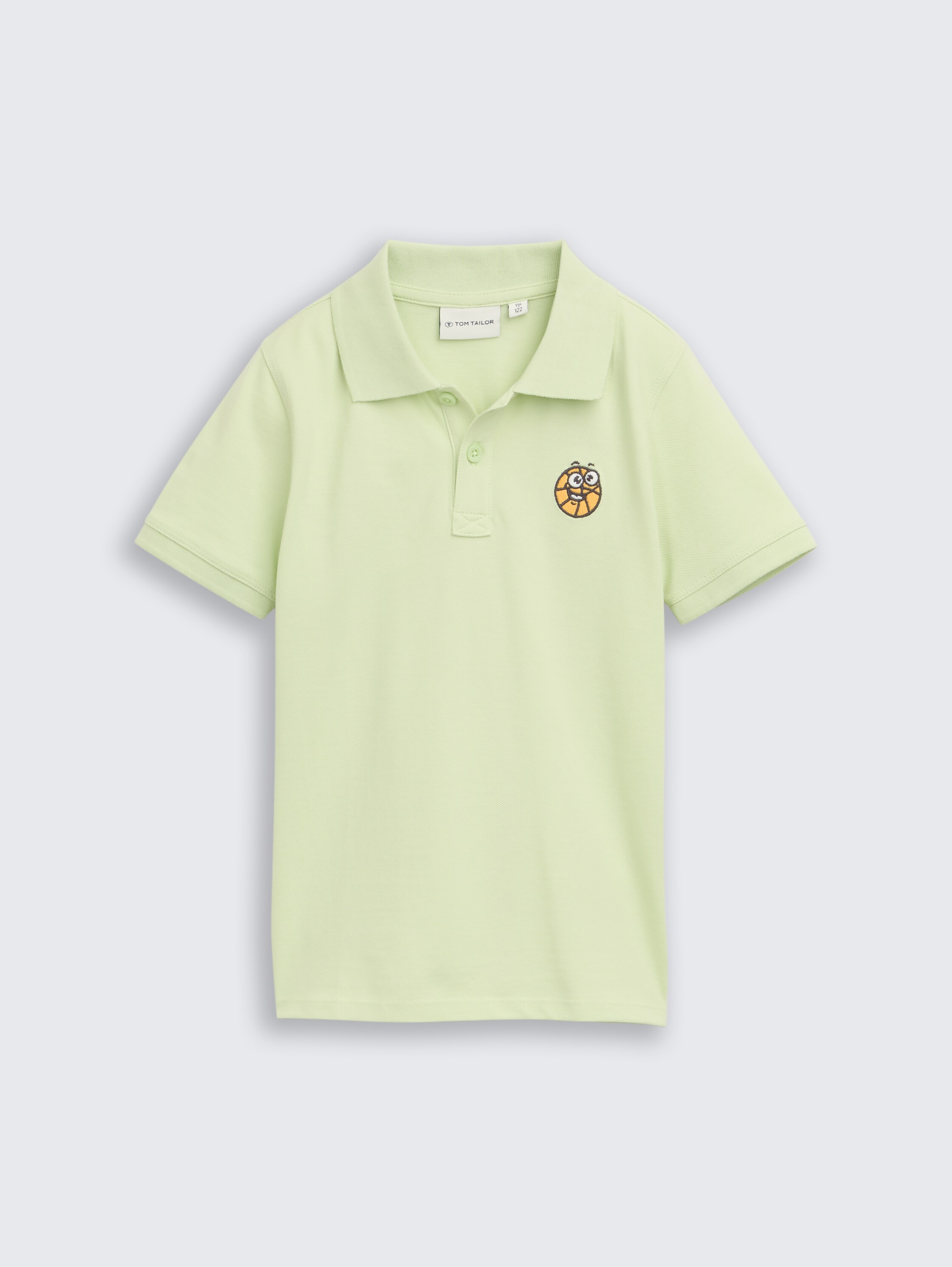 Cotton piqué polo shirt - frozen lime green
