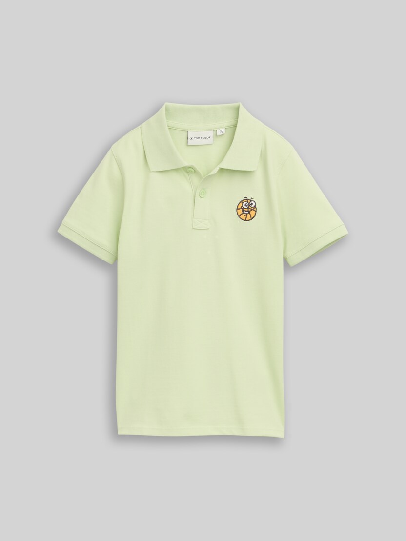 Piqué Poloshirt aus Baumwolle von Mini Boys, frozen lime green