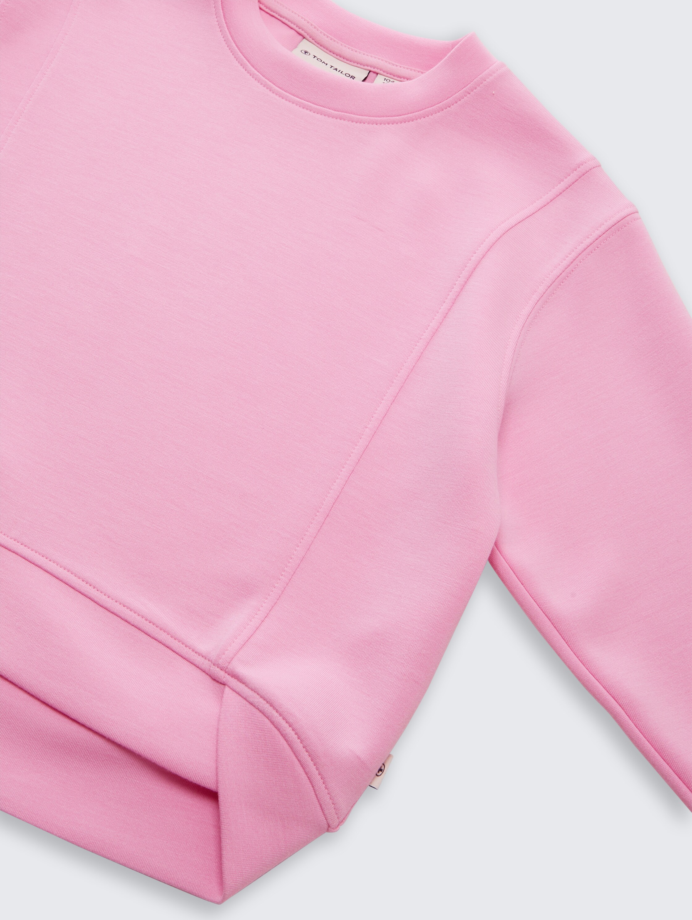 Cropped scuba sweatshirt - lovely pink - Detailaanzicht model