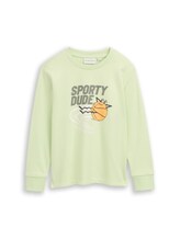 Sélectionné, Sweatshirt avec impression photo par Tom Tailor, verdoyant