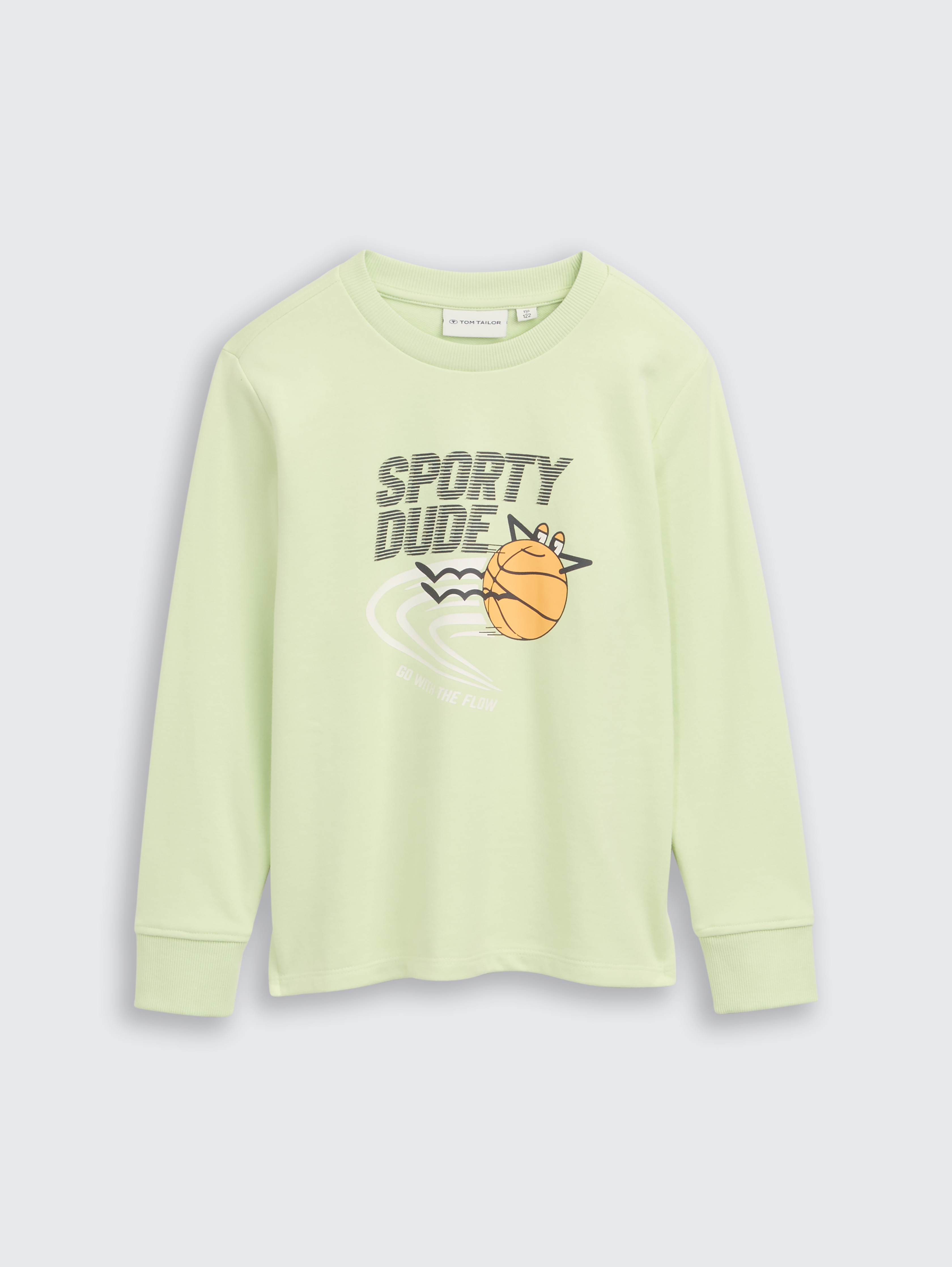 Sweatshirt mit Foto-Print von Mini Boys, frozen lime green