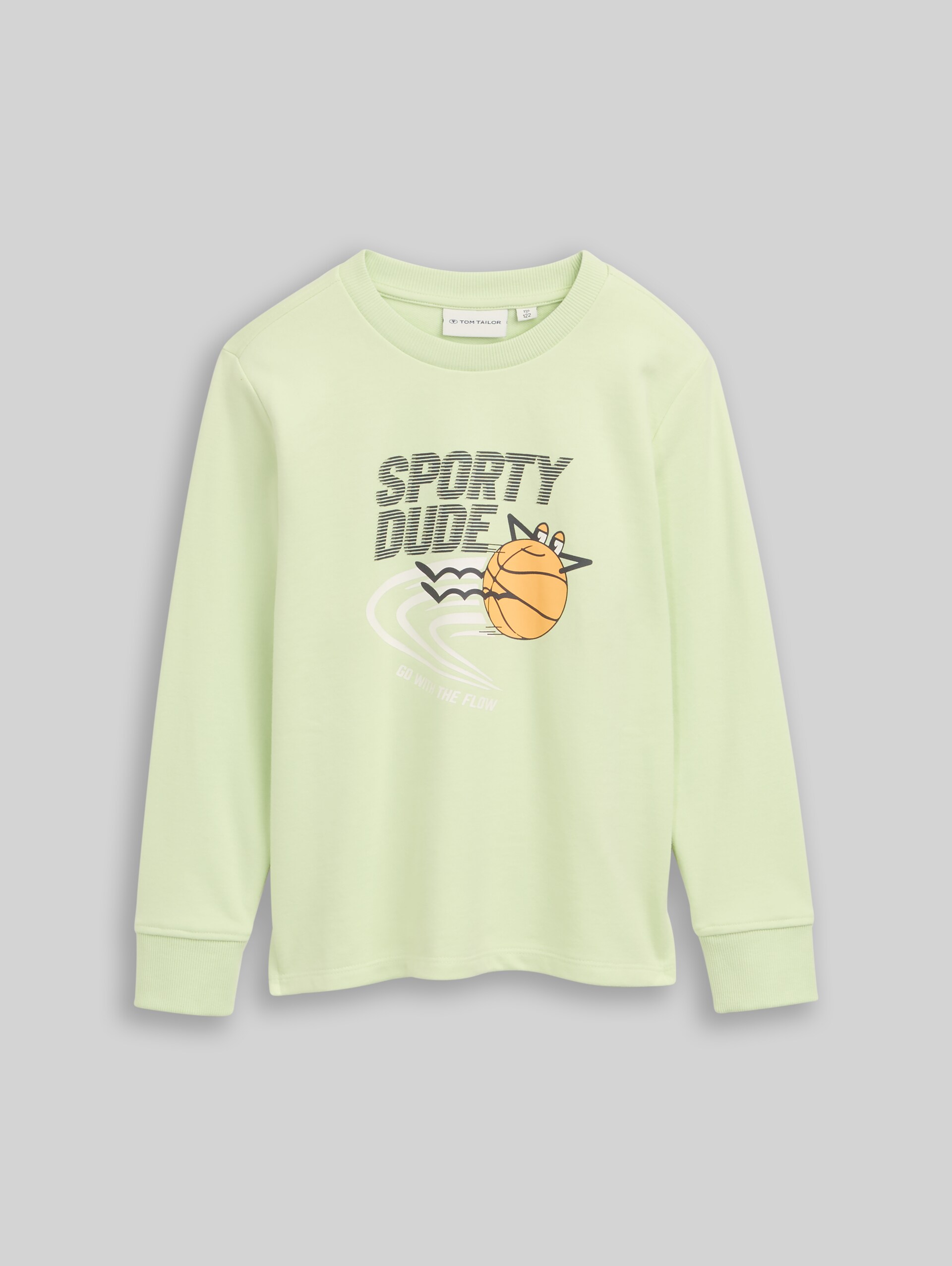 Sweatshirt with Photo Print - frozen lime green - Front product view