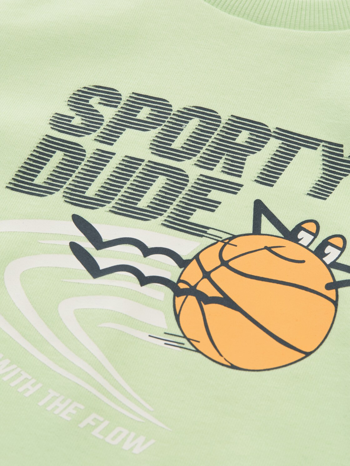 Sweatshirt mit Foto-Print - frozen lime green - Detail-Model-Ansicht