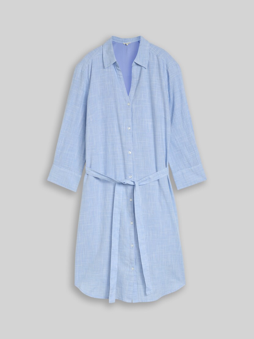 Blouse dress with tie belt by Women, dreamy blue
