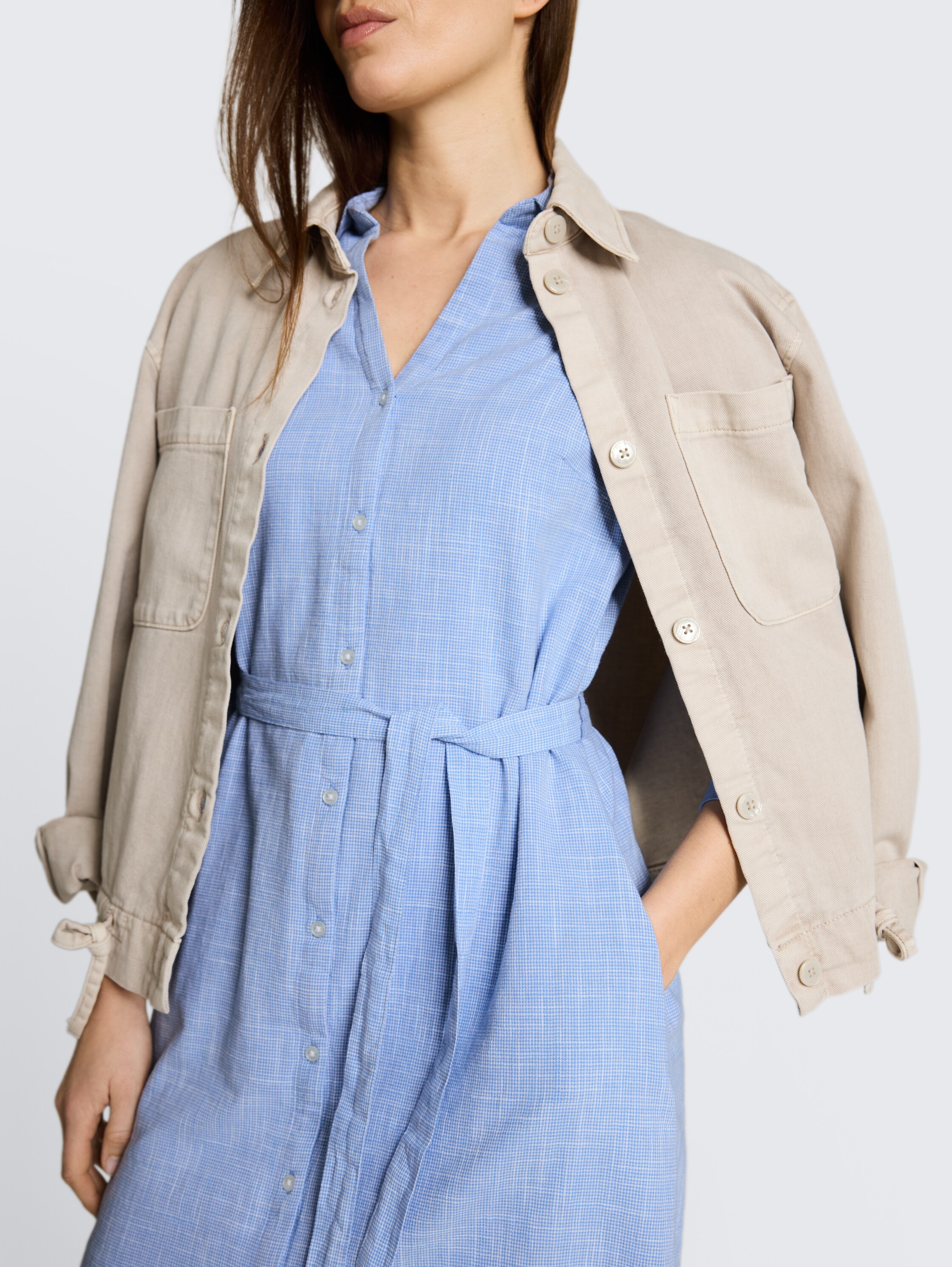 Blousejurk met strikceintuur - dreamy_blue - 