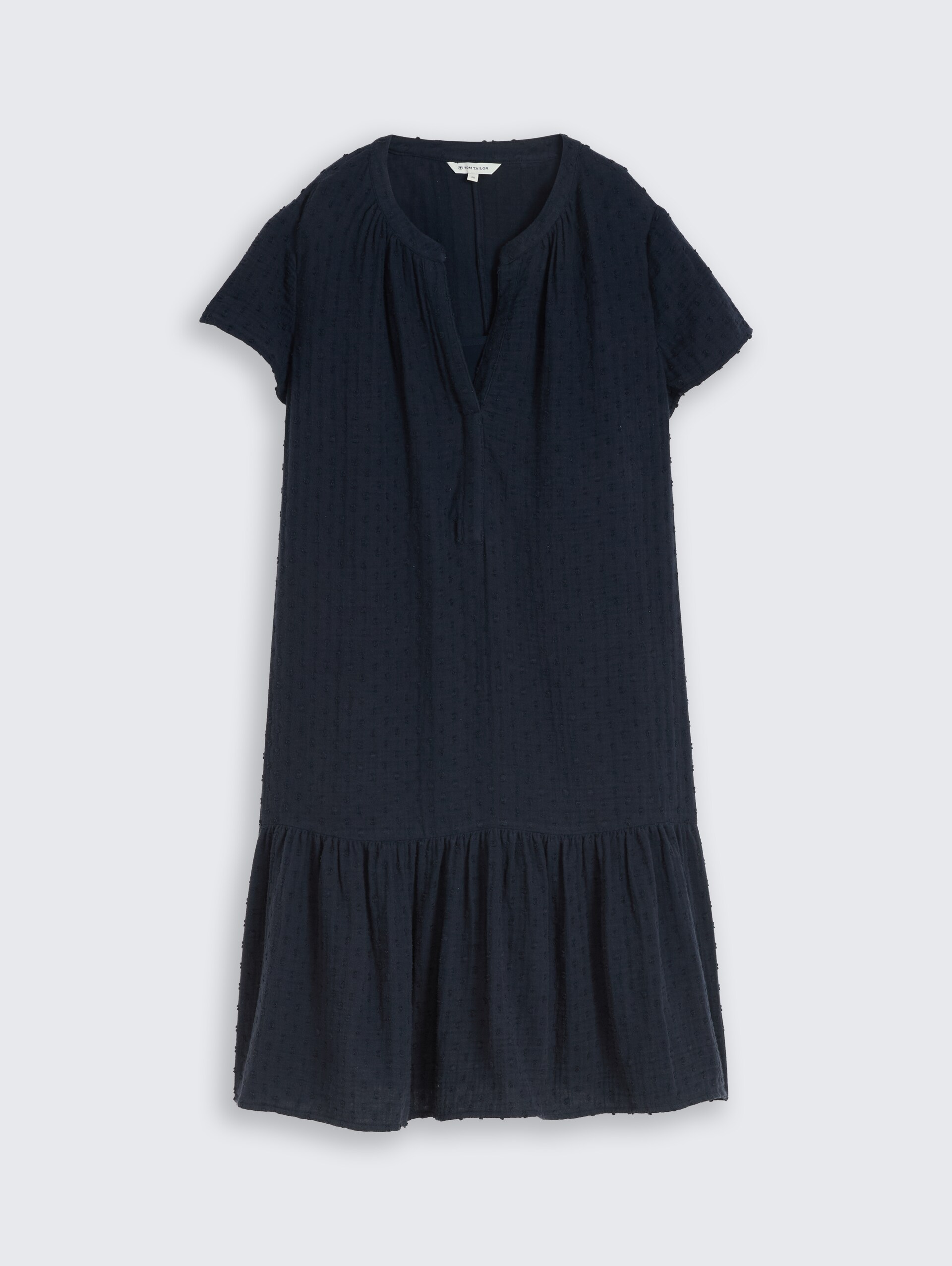 Musselin Kleid mit gepunkteter Struktur - sky captain blue - Vorder-Produkt-Ansicht