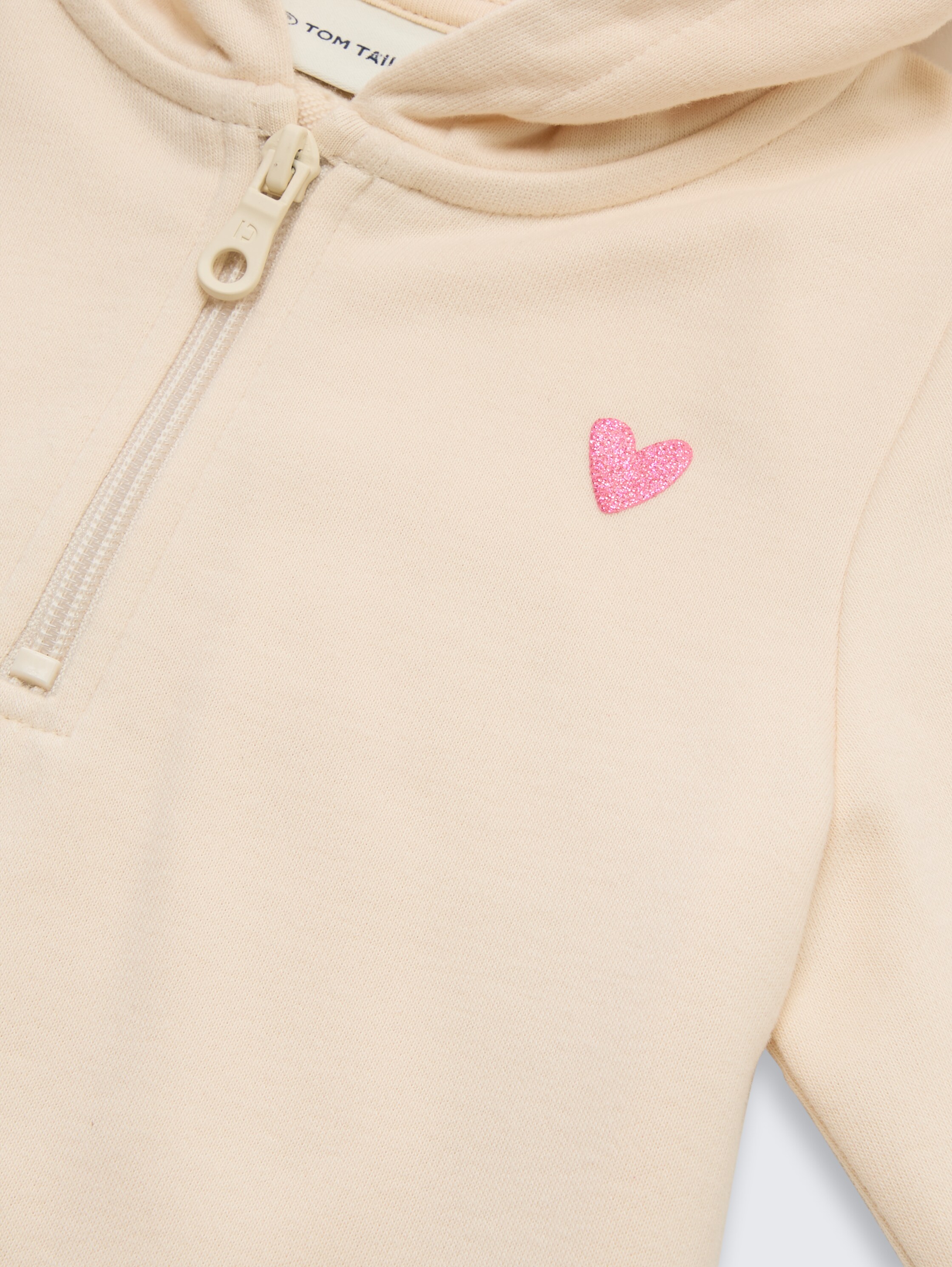 Hoodiesweatshirt met print op de rug - light almond - Detailaanzicht model