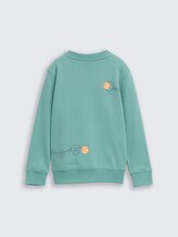 Glow-in-the-Dark Sweatshirt mit Rückenprint - Salvia