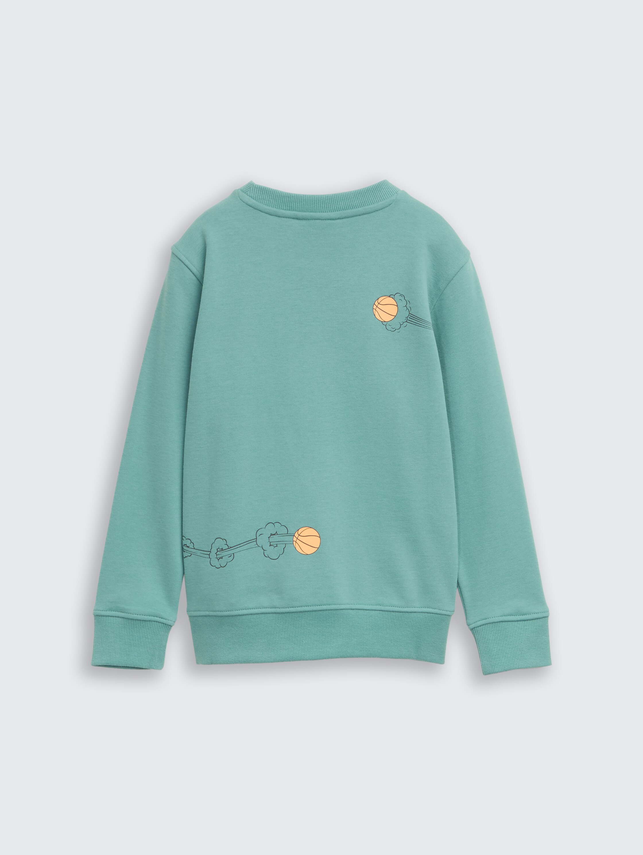 Glow-in-the-dark sweatshirt met print op de rug - Salvia