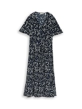 Nicht ausgewählt, Midi-Kleid mit Muster von Tom Tailor, blau