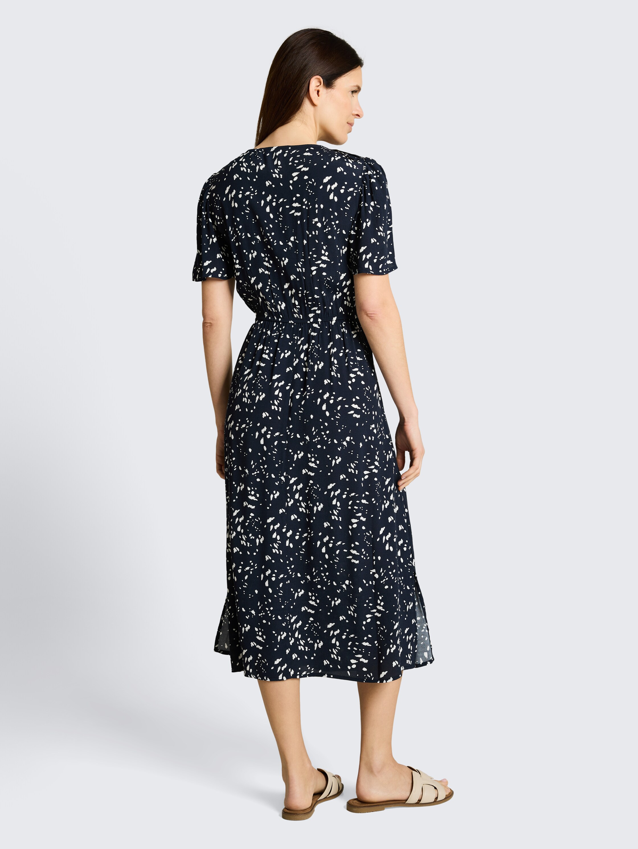 Midi dress with pattern - navy_dot - 