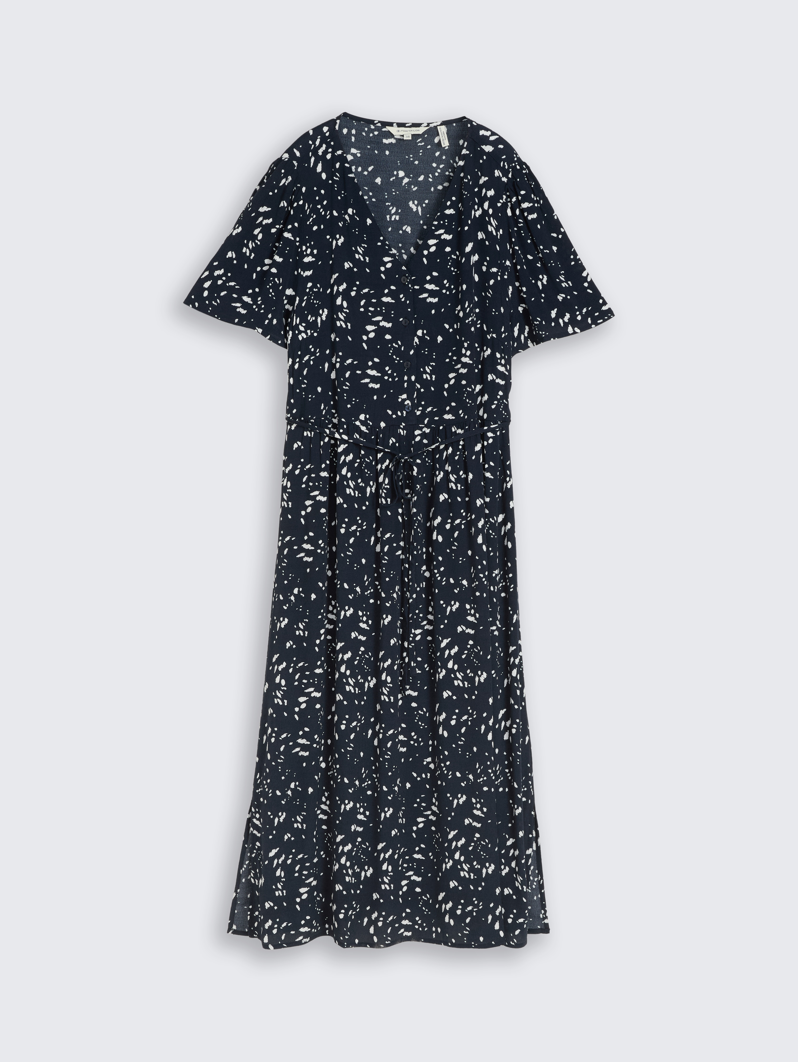 Midi-Kleid mit Muster von Women, navy dot