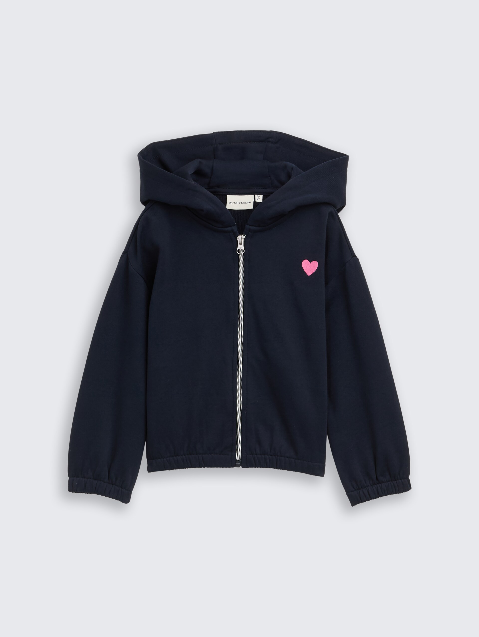 Cropped Hoodie Sweatjacke mit Stickerei - sky captain blue - Vorder-Produkt-Ansicht