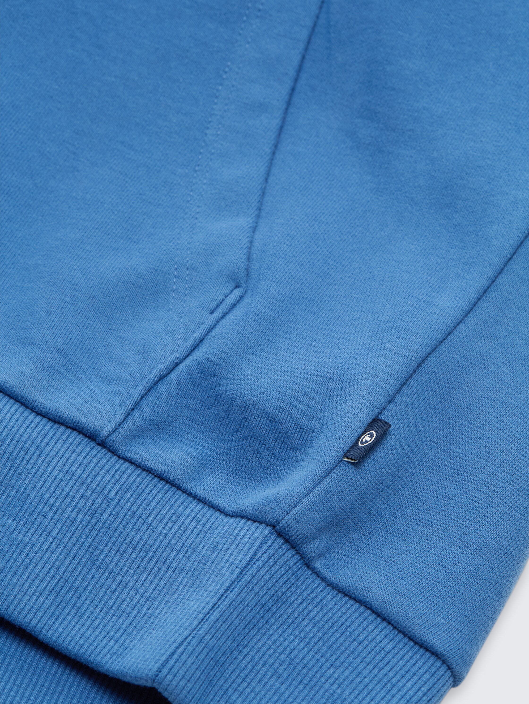 Oversized hoodie-sweatshirt met print op de rug - Federal Blue - Detailaanzicht model