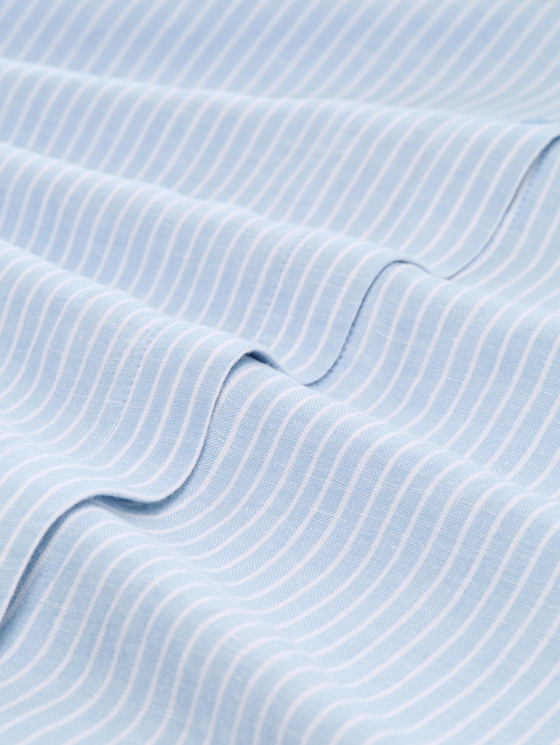 Loose Fit Midi-Kleid mit Gürtel - fjord blue irregular stripe - Material-Ansicht