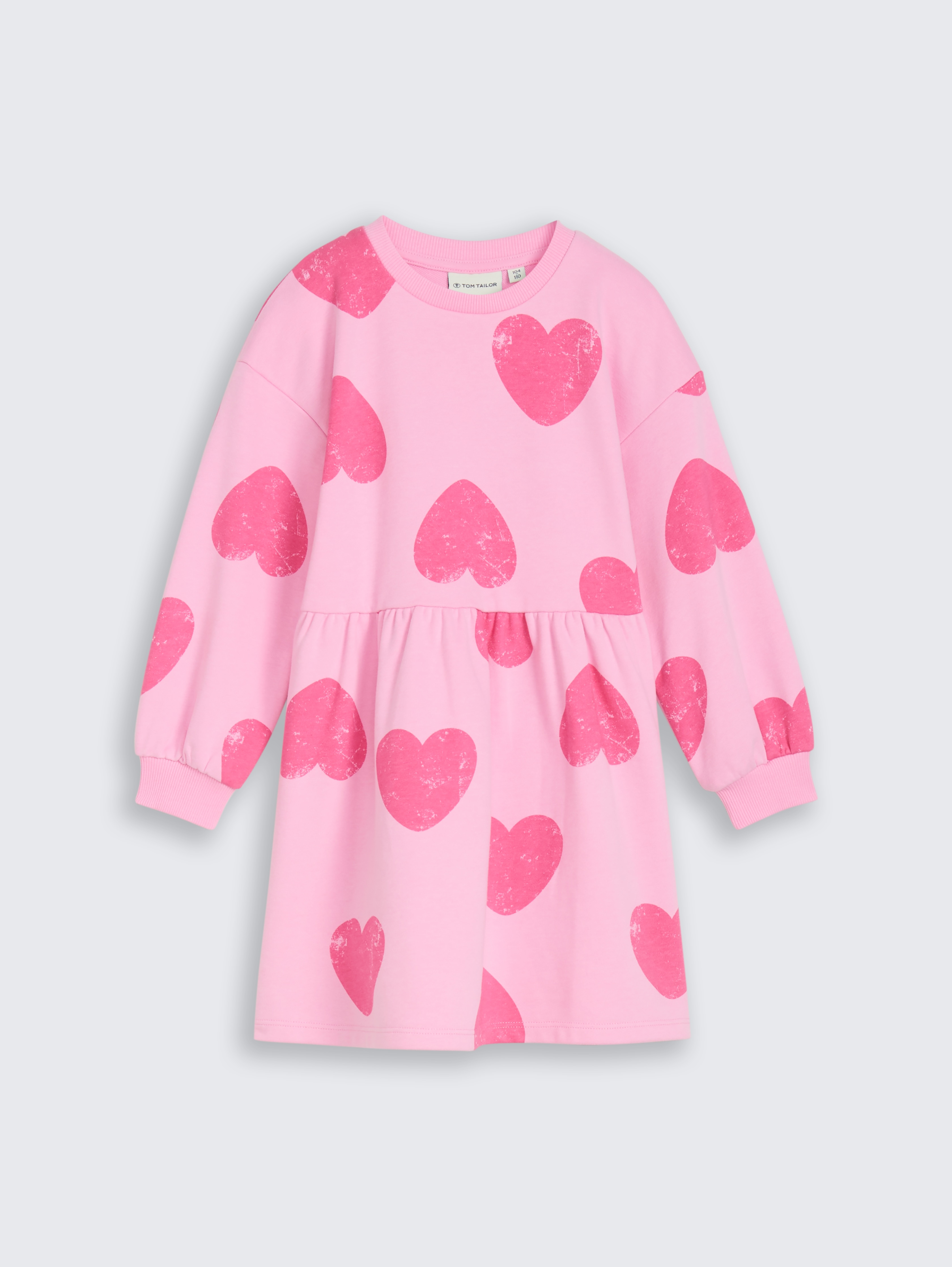 Mini-Kleid mit Herz-Muster von Mini Girls, big pink heart print