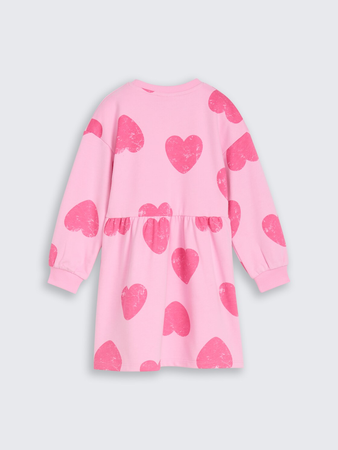 Mini-Kleid mit Herz-Muster - big pink heart print