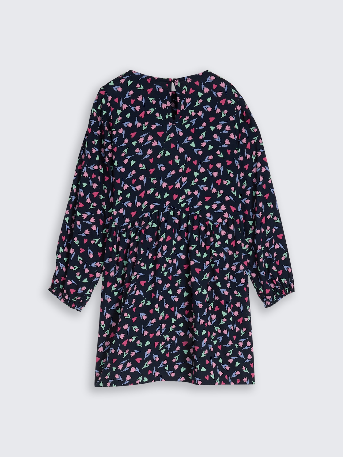 Midi-Kleid mit Blumenmuster - dark blue tulip print big