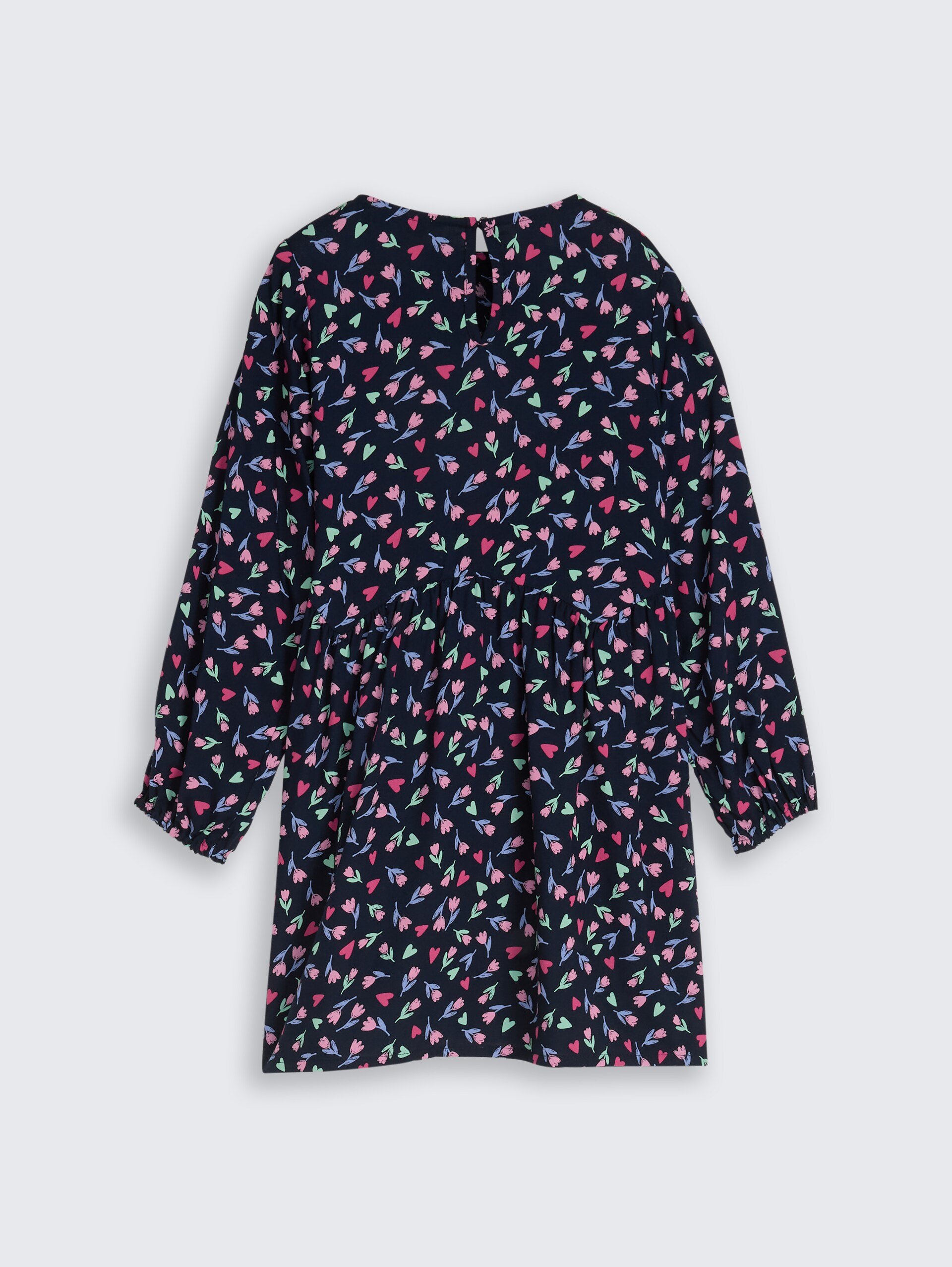 Midi-Kleid mit Blumenmuster - dark blue tulip print big