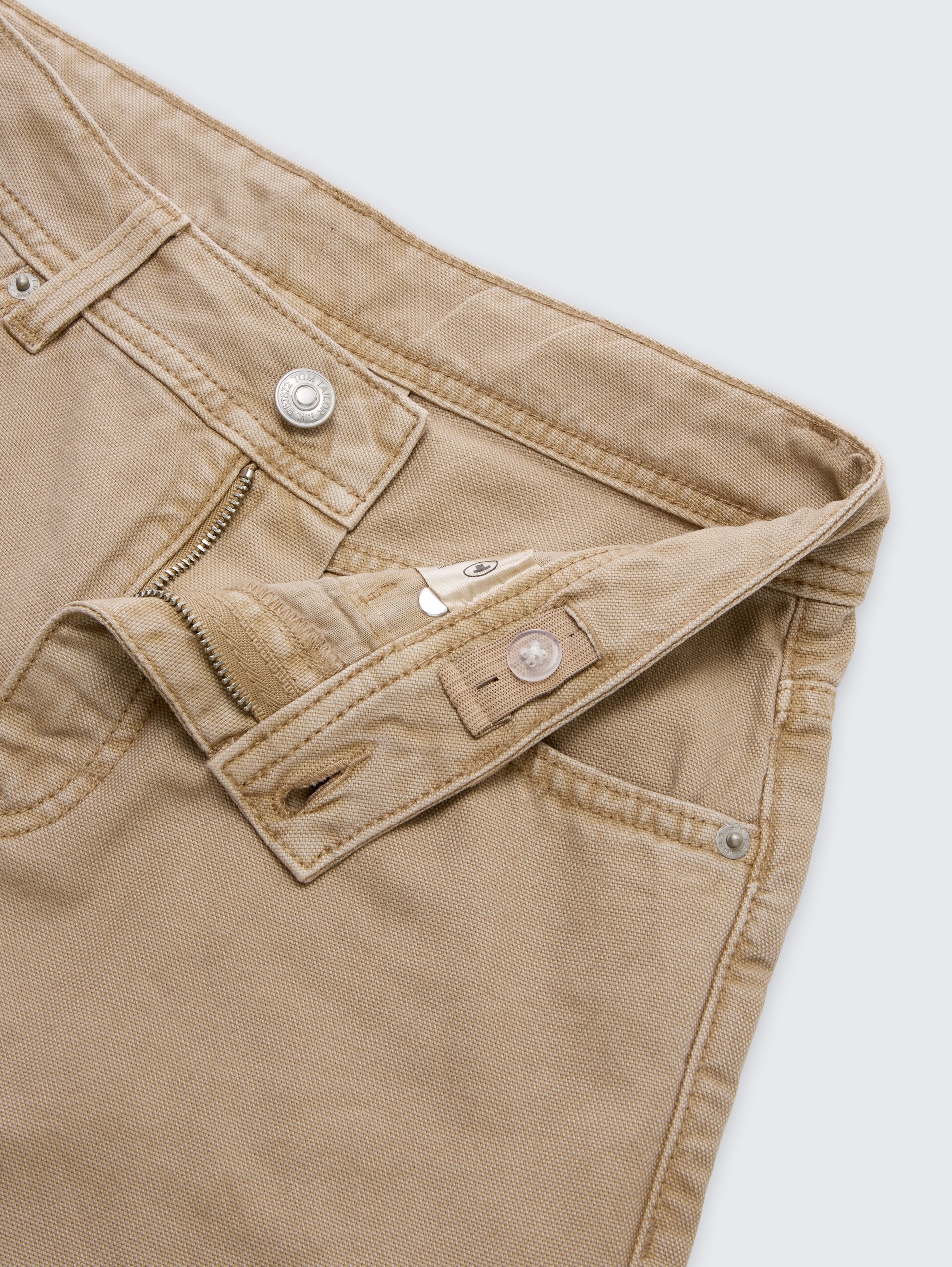 Baggy Hose im Utility-Look - Mink Beige - Detail-Model-Ansicht