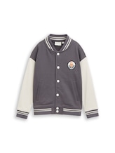 Geselecteerd, Oversized sweatshirt met bomberkraag door Tom Tailor, grauw