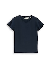 Ausgewählt, T-Shirt mit Struktur von Tom Tailor, blau