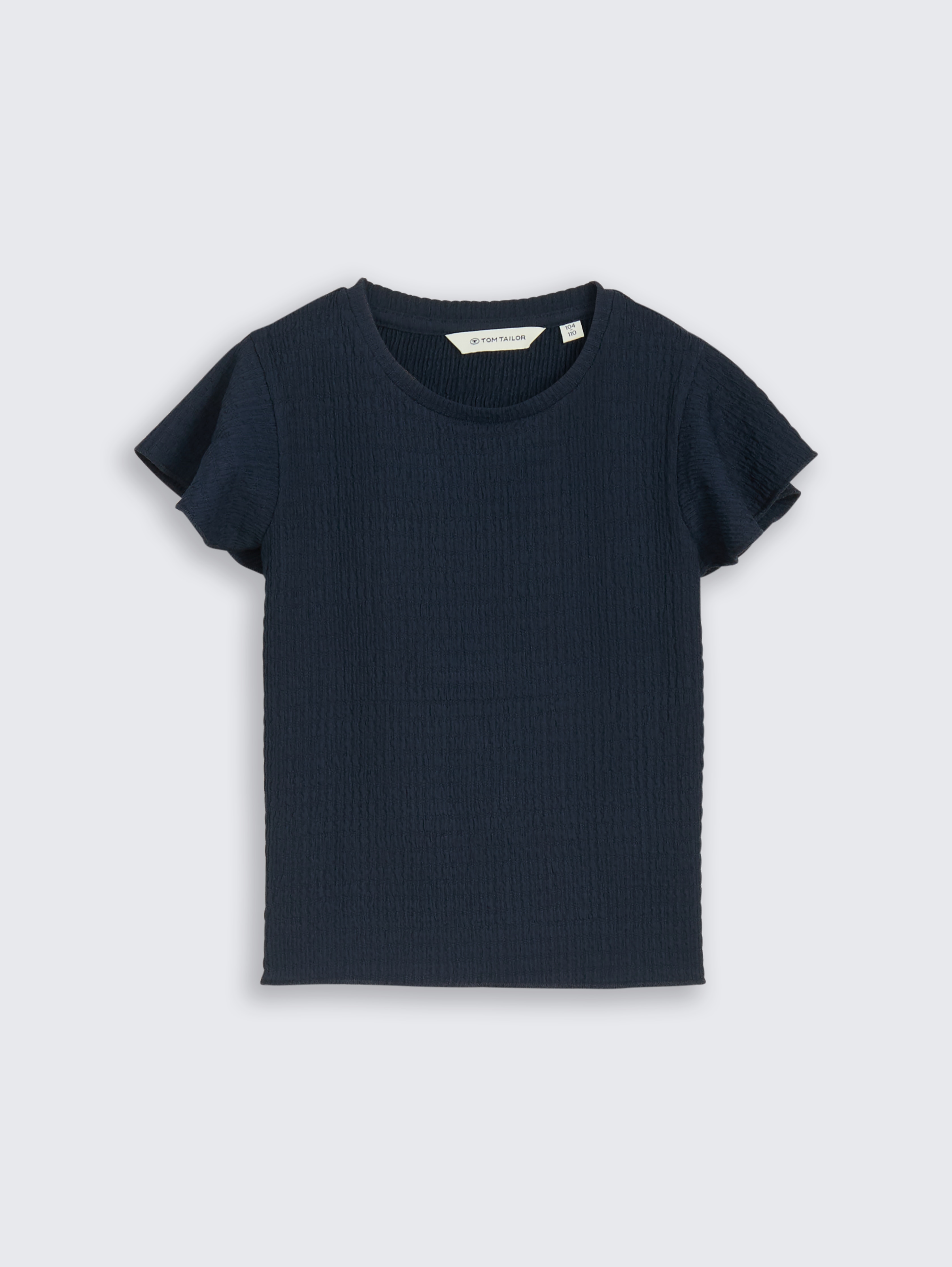 T-Shirt mit Struktur von Mini Girls, sky captain blue