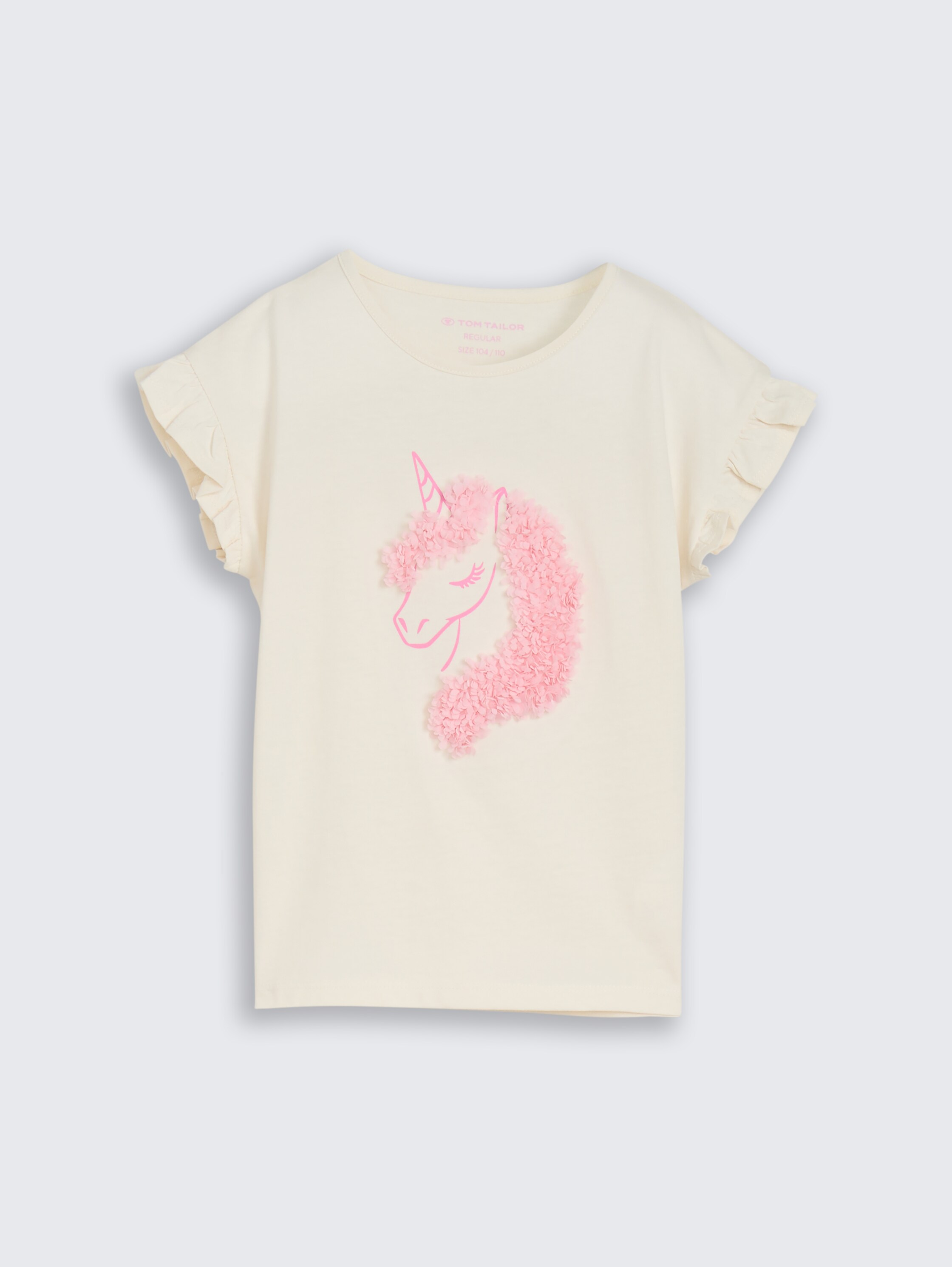 T-Shirt mit Tüll-Detail - wool_white - 