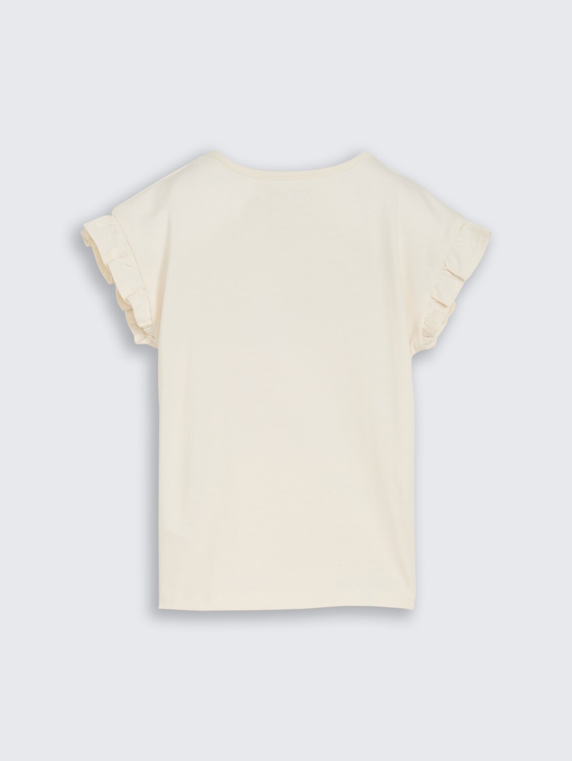 T-Shirt mit Tüll-Detail - Wool White